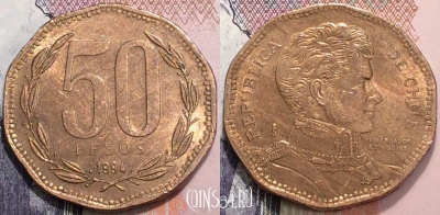 Чили 50 песо 1994 года, KM 219.2, 126-047