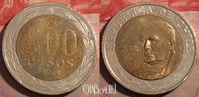 Чили 500 песо 2011 года, KM# 235, 216a-051