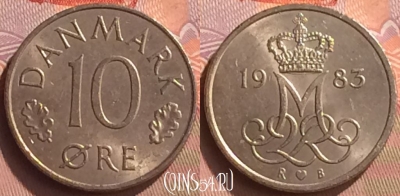 Дания 10 эре 1983 года, KM# 860, 077o-117