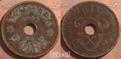 Дания 2 эре 1929 года, KM# 827, b064-004