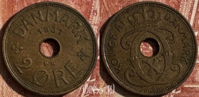 Дания 2 эре 1931 года, KM# 827, 505s-022