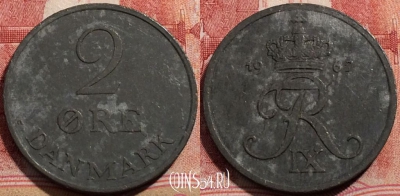 Дания 2 эре 1967 года, KM# 840, 208-044