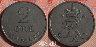 Дания 2 эре 1968 года, KM# 840, 151j-044