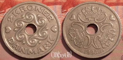 Дания 2 кроны 1993 года, KM# 874, 248-119