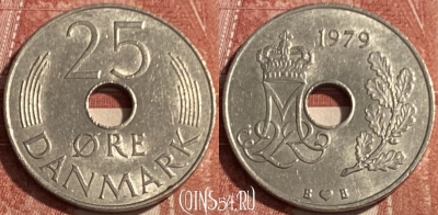 Дания 25 эре 1979 года, KM# 861, 076s-035