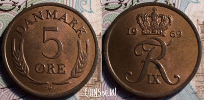 Дания 5 эре 1969 года, 51-105