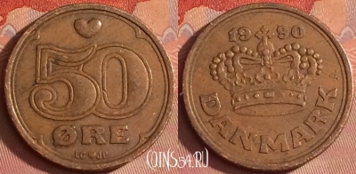 Дания 50 эре 1990 года, KM# 866, 333l-032