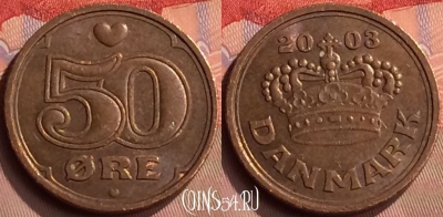 Дания 50 эре 2003 года, KM# 866, 417-133