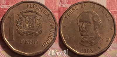 Доминикана 1 песо 2008 года, 240j-062