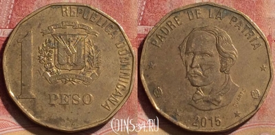 Доминикана 1 песо 2015 года, 192l-047