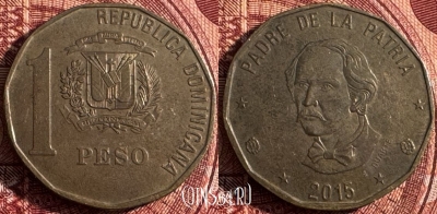 Доминикана 1 песо 2015 года, 364s-086
