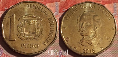 Доминикана 1 песо 2016 года, 059f-086