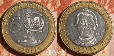 Доминикана 5 песо 2019 года, 297r-011