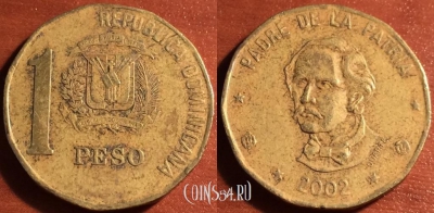 Доминиканская Республика 1 песо 2002 года, 57-035