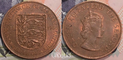Джерси 1/12 шиллинга 1966 года, KM# 26, 127-046