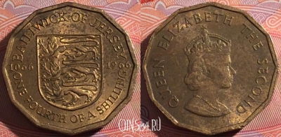 Джерси 1/4 шиллинга 1966 года, KM# 27, a136-034