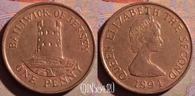 Джерси 1 пенни 1994 года, KM# 54b, 328g-130