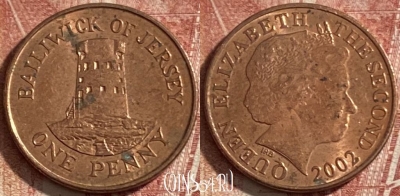 Джерси 1 пенни 2002 года, KM# 103, 484р-040