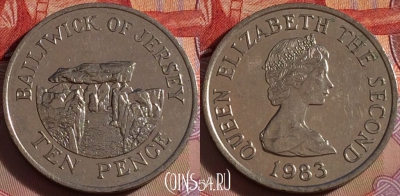 Джерси 10 пенсов 1983 года, KM# 57.1, 101a-137