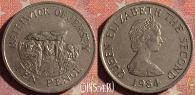 Джерси 10 пенсов 1984 года, KM# 57.1, 370-053