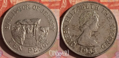 Джерси 10 пенсов 1985 года, KM# 57.1, 335-014