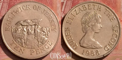 Джерси 10 пенсов 1988 года, KM# 57.1, 060l-107