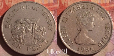 Джерси 10 пенсов 1988 года, KM# 57.1, 092g-070