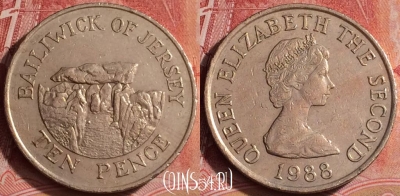 Джерси 10 пенсов 1988 года, KM# 57.1, 391-114