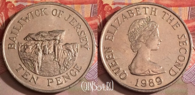 Джерси 10 пенсов 1989 года, KM# 57.1, 282b-060