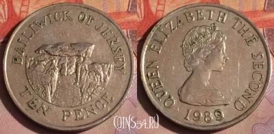 Джерси 10 пенсов 1989 года, KM# 57.1, 286c-074