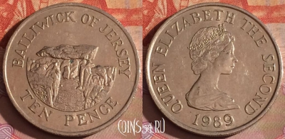Джерси 10 пенсов 1989 года, KM# 57.1, 336-137