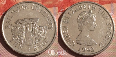 Джерси 10 пенсов 1992 года, KM# 57.2, 263c-058