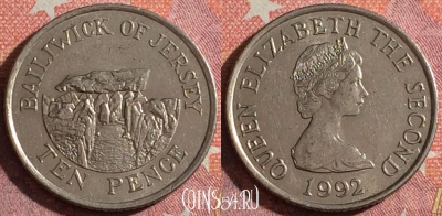 Джерси 10 пенсов 1992 года, KM# 57.2, 351-111