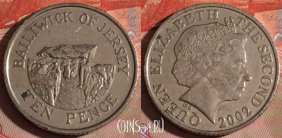 Джерси 10 пенсов 2002 года, KM# 106, 059f-095