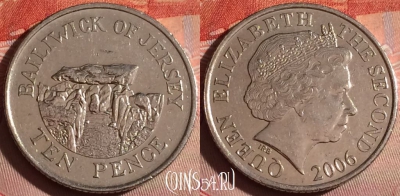Джерси 10 пенсов 2006 года, KM# 106, 201f-038