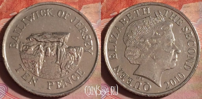 Джерси 10 пенсов 2010 года, KM# 106, 338-021