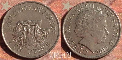 Джерси 10 пенсов 2012 года, KM# 106, 193i-053