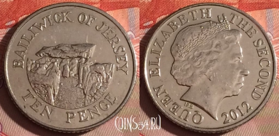 Джерси 10 пенсов 2012 года, KM# 106, 339-089