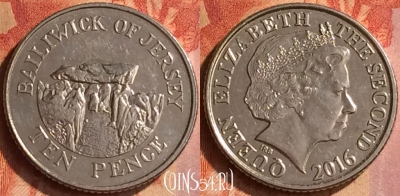 Джерси 10 пенсов 2016 года, KM# 106, 122o-084