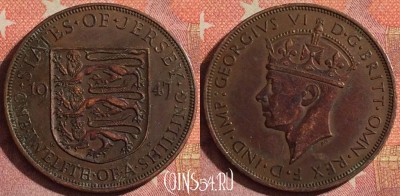 Джерси 1/12 шиллинга 1947 года, KM# 18, 377-023