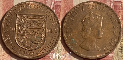 Джерси 1/12 шиллинга 1964 года, KM# 21, 060q-052