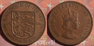 Джерси 1/12 шиллинга 1964 года, KM# 21, 111i-062