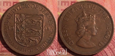 Джерси 1/12 шиллинга 1964 года, KM# 21, 326i-026
