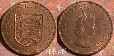 Джерси 1/12 шиллинга 1966 года, KM# 26, 117i-101