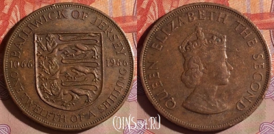 Джерси 1/12 шиллинга 1966 года, KM# 26, 281f-001