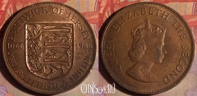 Джерси 1/12 шиллинга 1966 года, KM# 26, 340g-109