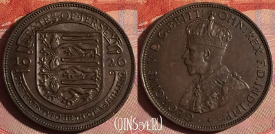 Джерси 1/24 шиллинга 1926 года, KM# 13, 263f-017