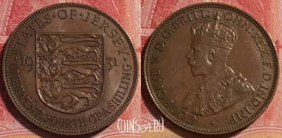 Джерси 1/24 шиллинга 1931 года, KM# 15, 080c-074