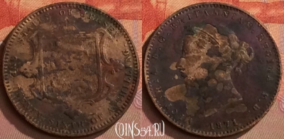Джерси 1/26 шиллинга 1871 года, KM# 4, 262o-055