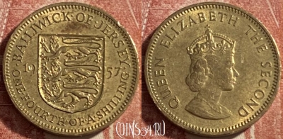 Джерси 1/4 шиллинга 1957 г., KM# 22, 485р-061 ♛